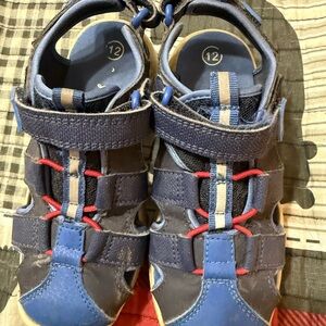 Cat & Jack Navy and Red Kids Sandals